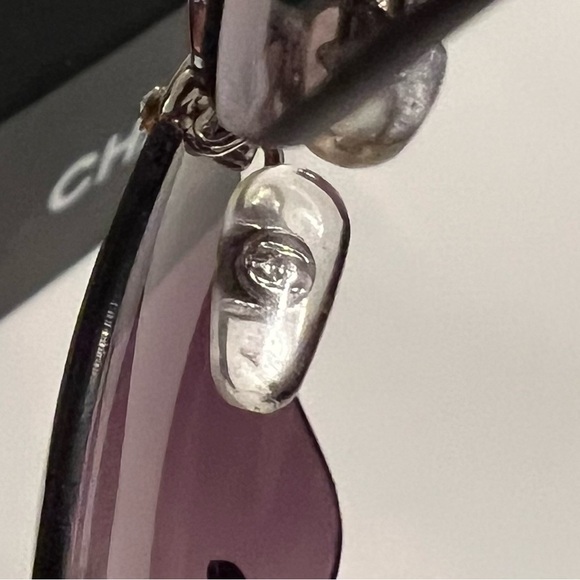 MINT CHANEL 4017 D Crystal Rimless Coco CC Logo Pink Plum SUNGLASSES CASE BOX - Picture 15 of 16